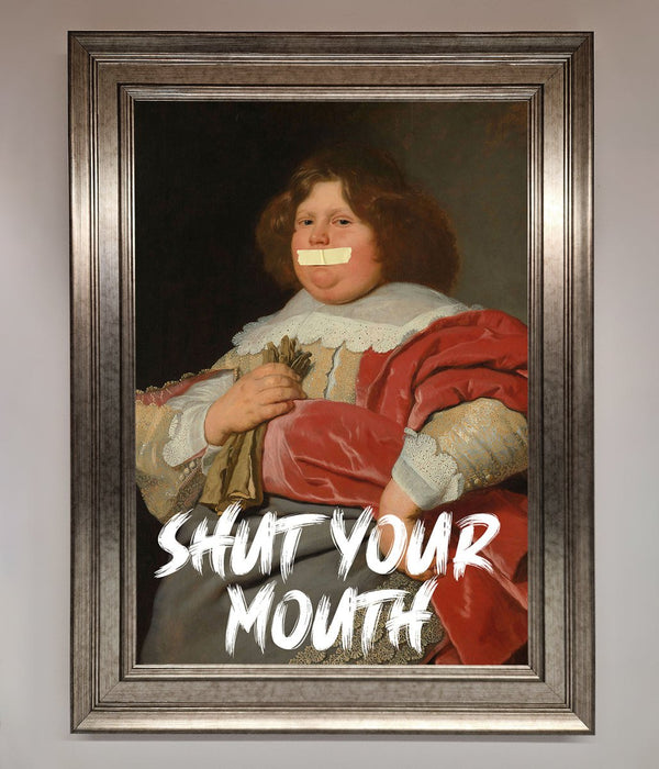 Shut Your Mouth Framed Print - Hi Society