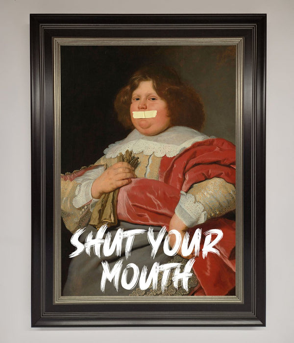Shut Your Mouth Framed Print - Hi Society
