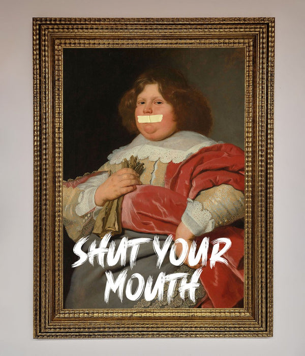 Shut Your Mouth Framed Print - Hi Society