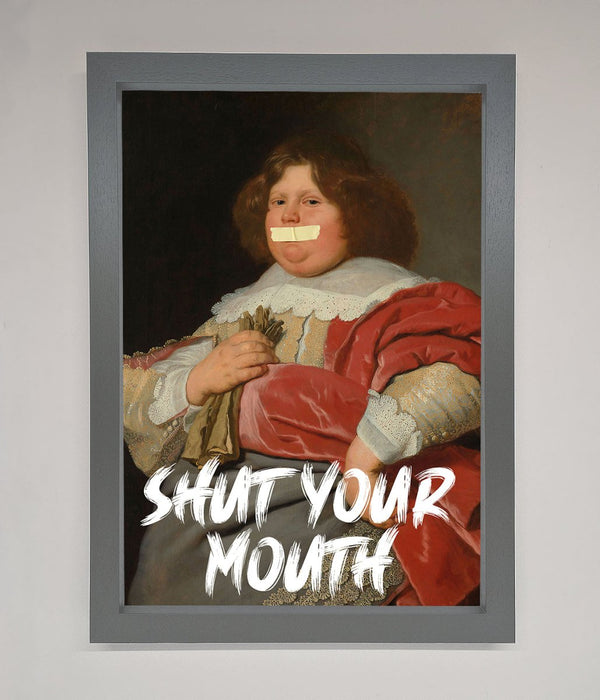 Shut Your Mouth Framed Print - Hi Society