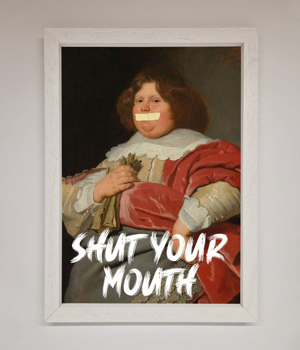 Shut Your Mouth Framed Print - Hi Society