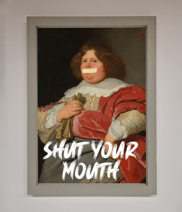 Shut Your Mouth Framed Print - Hi Society