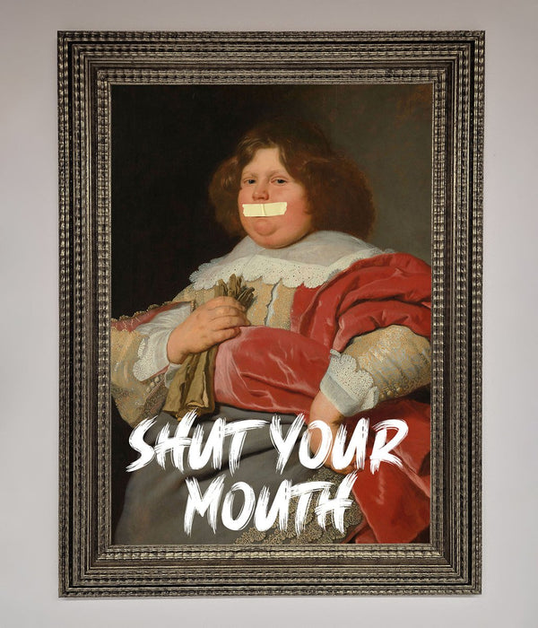 Shut Your Mouth Framed Print - Hi Society