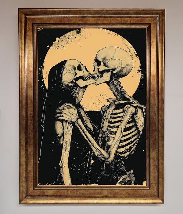 Skeleton Embrace Framed Poster - Hi Society