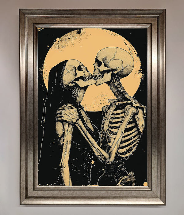 Skeleton Embrace Framed Poster - Hi Society