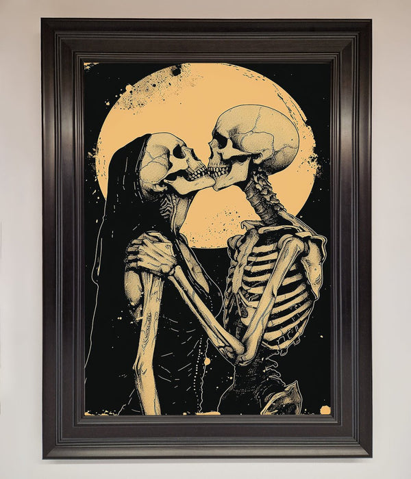 Skeleton Embrace Framed Poster - Hi Society