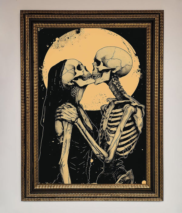 Skeleton Embrace Framed Poster - Hi Society