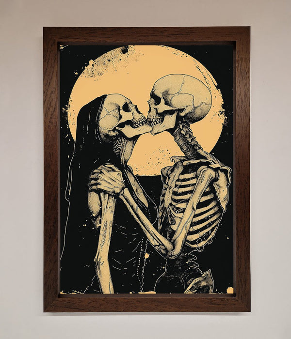 Skeleton Embrace Framed Poster - Hi Society