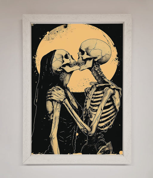 Skeleton Embrace Framed Poster - Hi Society
