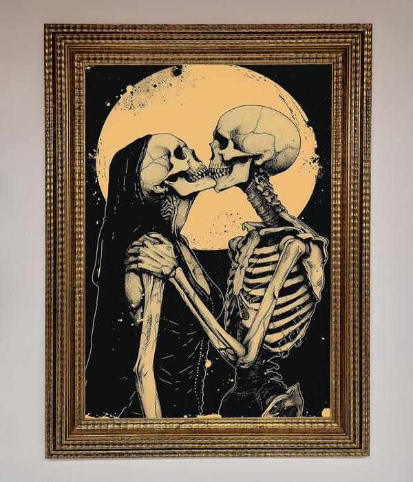 Skeleton Embrace Framed Poster - Hi Society