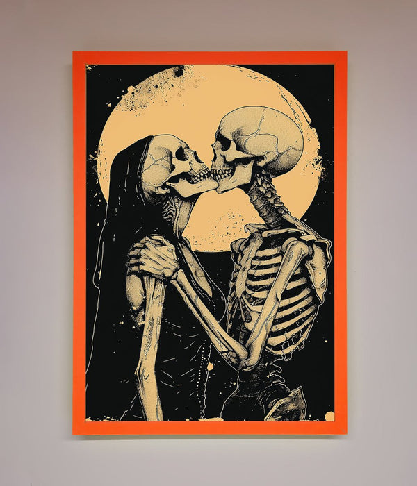 Skeleton Embrace Framed Poster - Hi Society