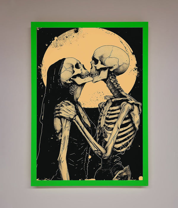 Skeleton Embrace Framed Poster - Hi Society