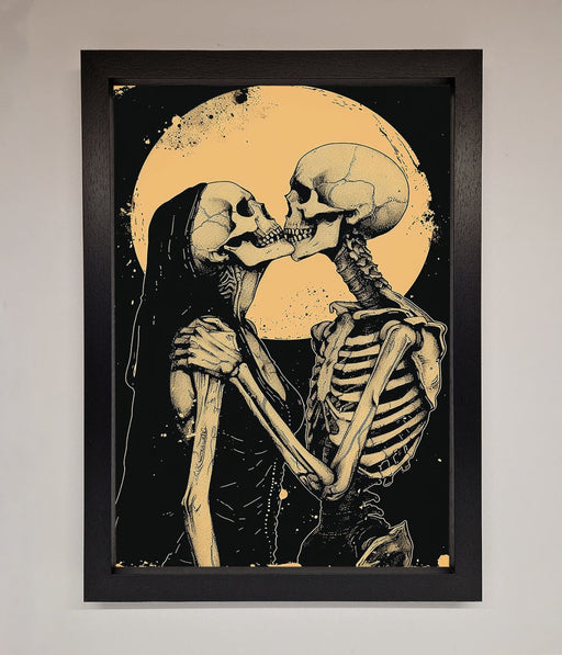 Skeleton Embrace Framed Poster - Hi Society