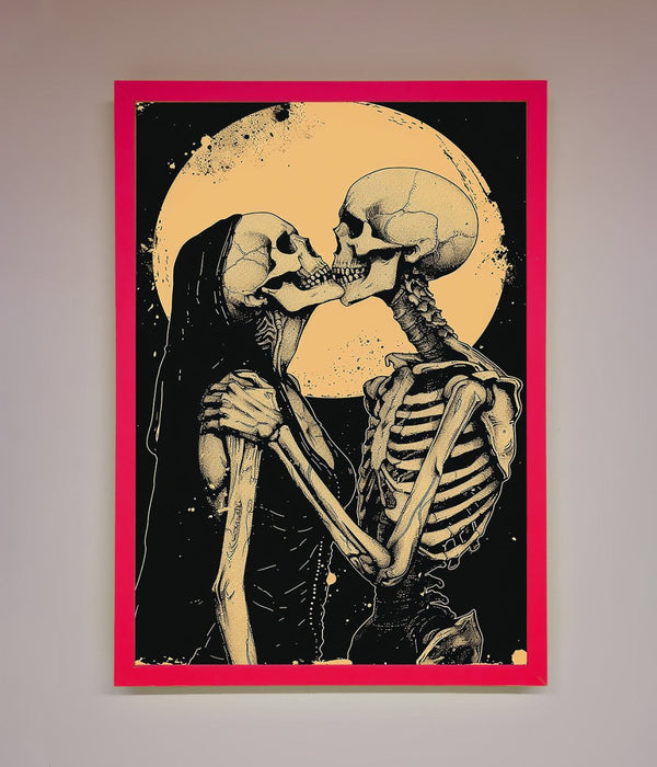 Skeleton Embrace Framed Poster - Hi Society