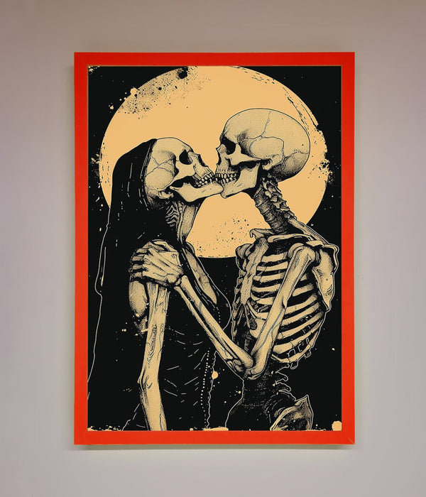 Skeleton Embrace Framed Poster - Hi Society