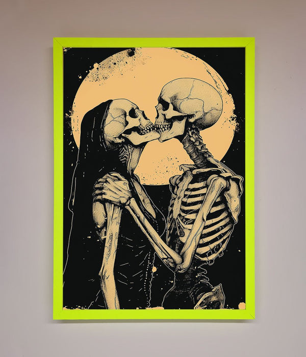 Skeleton Embrace Framed Poster - Hi Society