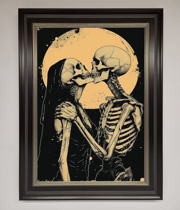 Skeleton Embrace Framed Poster - Hi Society