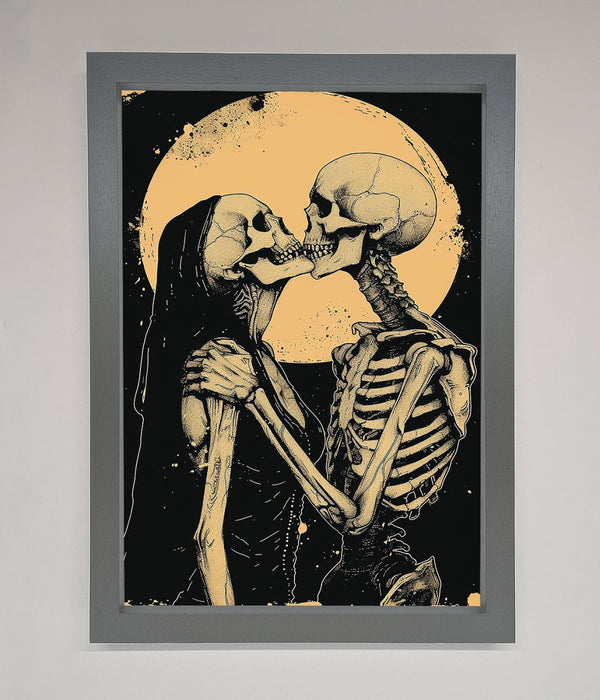 Skeleton Embrace Framed Poster - Hi Society