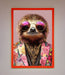 Sloth With Sunglasses Framed Poster - Hi Society