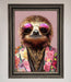 Sloth With Sunglasses Framed Poster - Hi Society