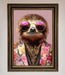 Sloth With Sunglasses Framed Poster - Hi Society