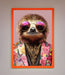 Sloth With Sunglasses Framed Poster - Hi Society