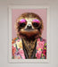 Sloth With Sunglasses Framed Poster - Hi Society