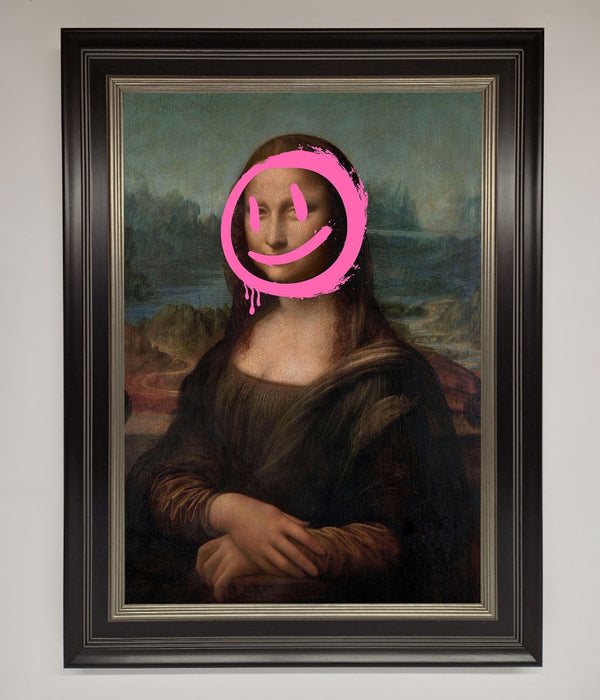 Smiley Mona Lisa Framed Print - Hi Society