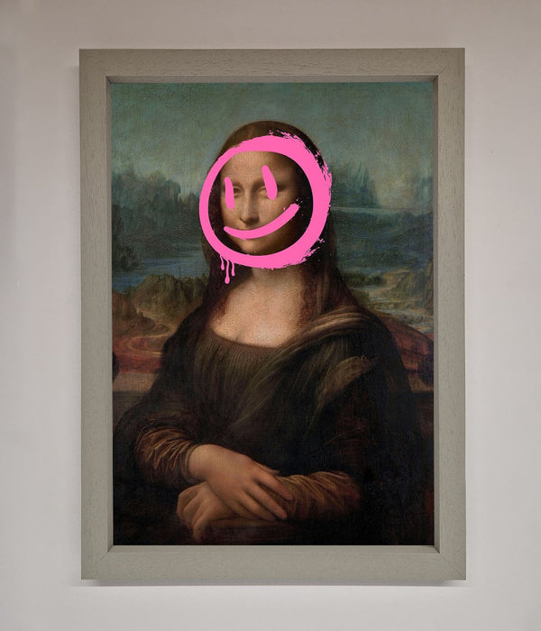 Smiley Mona Lisa Framed Print - Hi Society