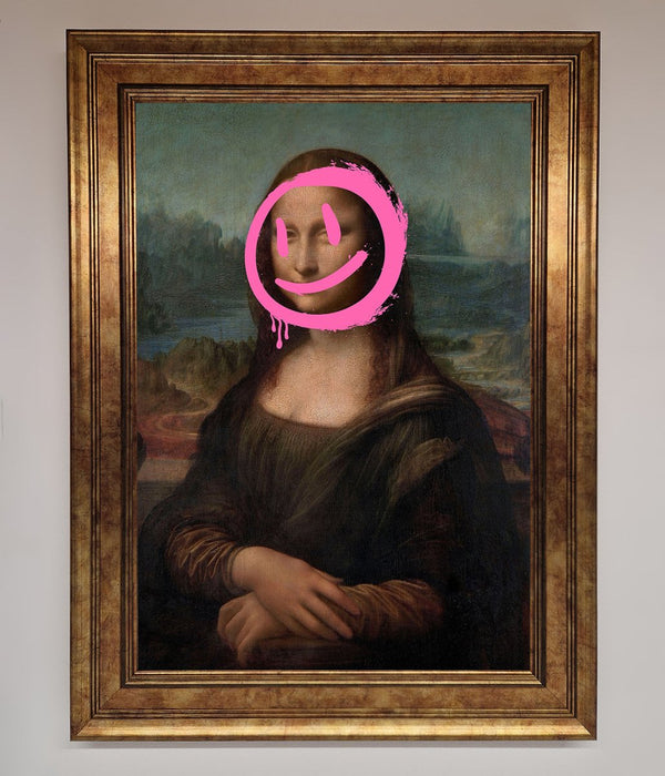 Smiley Mona Lisa Framed Print - Hi Society