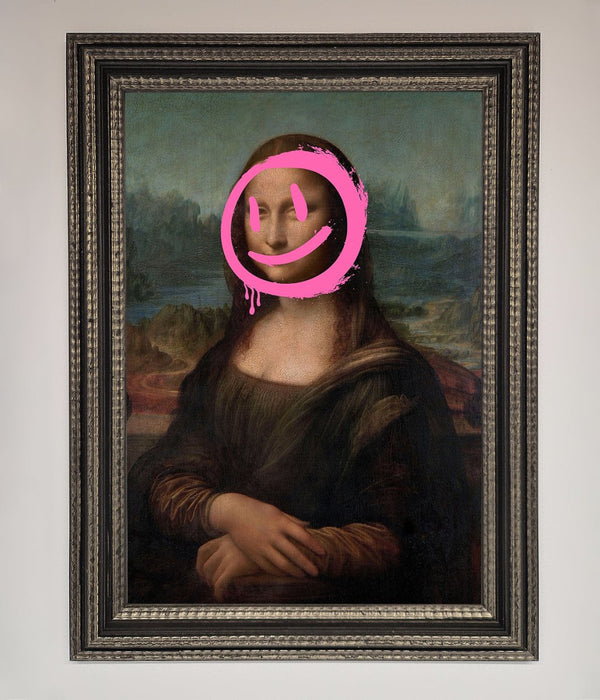 Smiley Mona Lisa Framed Print - Hi Society