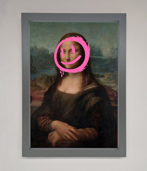 Smiley Mona Lisa Framed Print - Hi Society