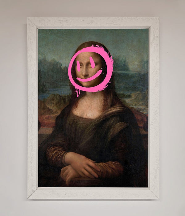 Smiley Mona Lisa Framed Print - Hi Society