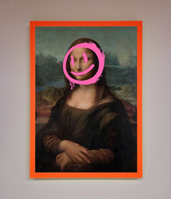 Smiley Mona Lisa Framed Print - Hi Society