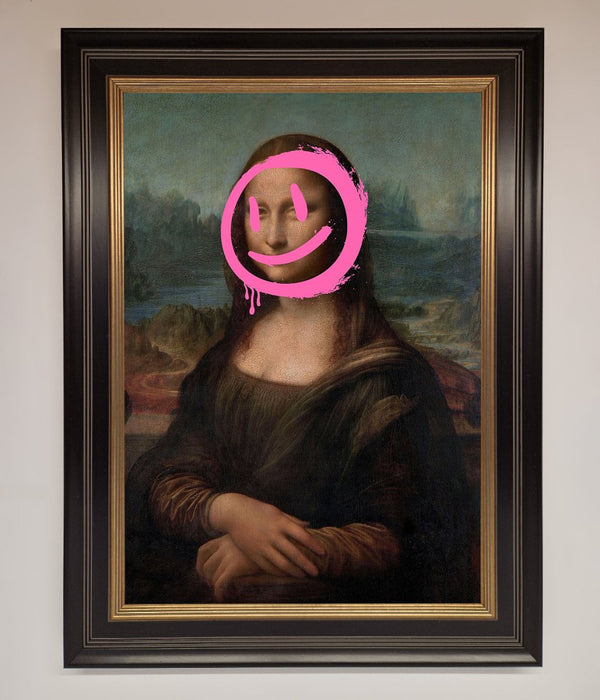 Smiley Mona Lisa Framed Print - Hi Society