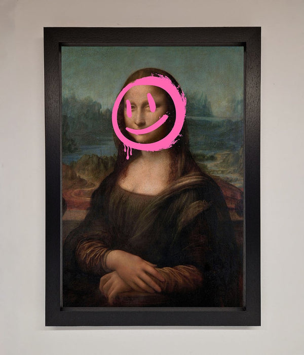 Smiley Mona Lisa Framed Print - Hi Society