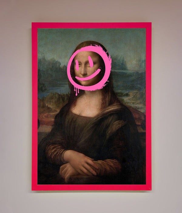 Smiley Mona Lisa Framed Print - Hi Society