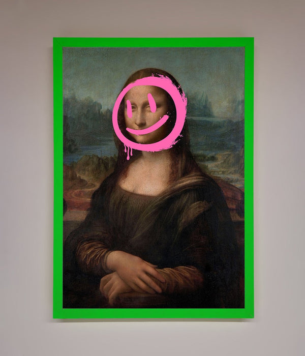 Smiley Mona Lisa Framed Print - Hi Society