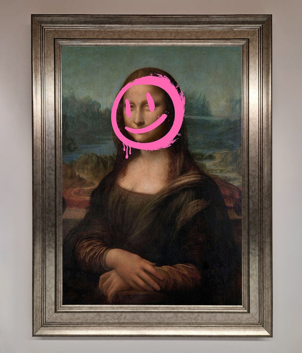 Smiley Mona Lisa Framed Print - Hi Society