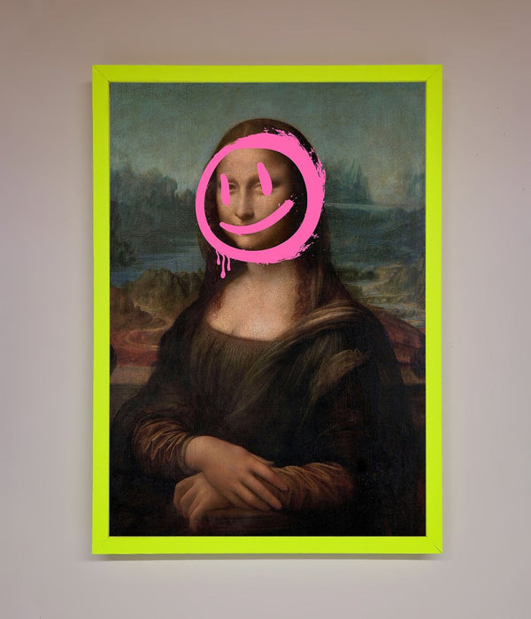 Smiley Mona Lisa Framed Print - Hi Society