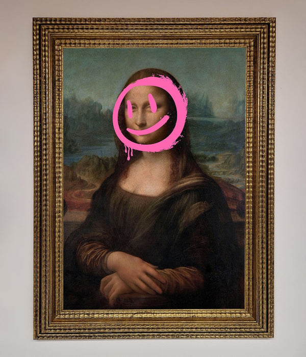 Smiley Mona Lisa Framed Print - Hi Society