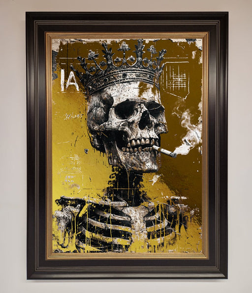 Smoking King Skull Foil Print - Hi Society