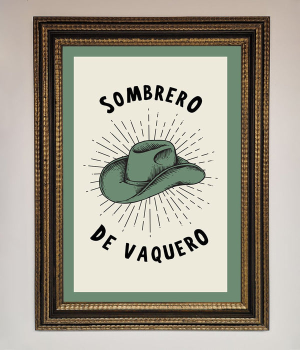 Sombrero De Vaquero Framed Wall Art - Hi Society
