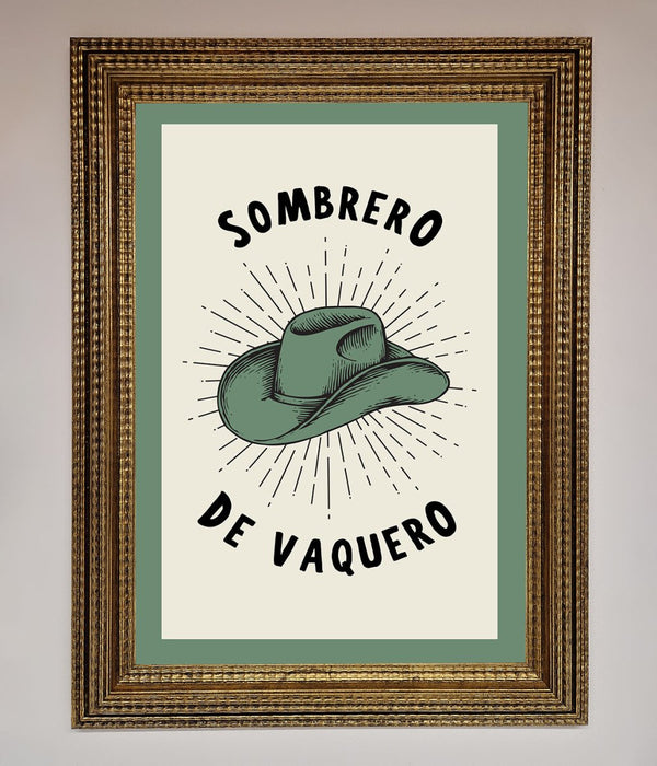 Sombrero De Vaquero Framed Wall Art - Hi Society