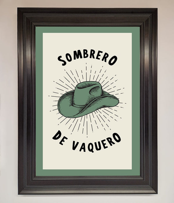 Sombrero De Vaquero Framed Wall Art - Hi Society