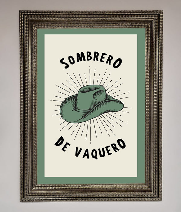 Sombrero De Vaquero Framed Wall Art - Hi Society