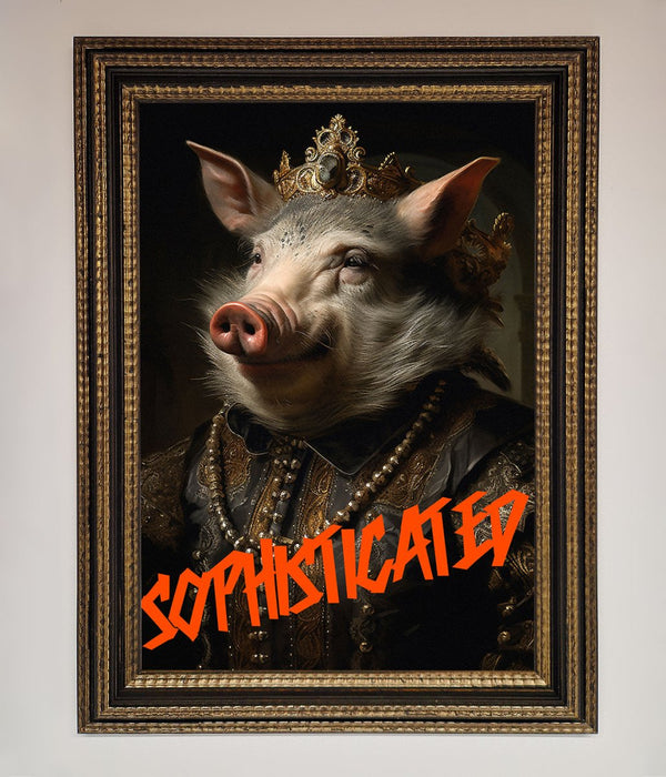 Sophisticated Pig Framed Wall Art - Hi Society