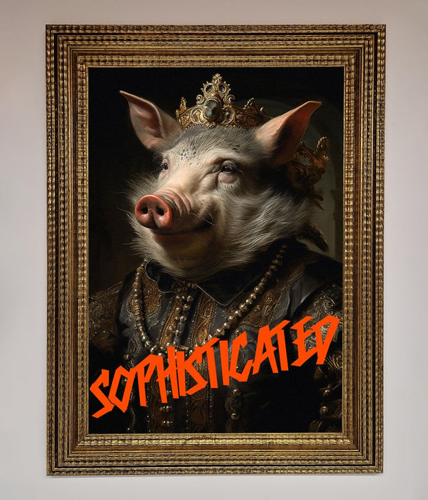 Sophisticated Pig Framed Wall Art - Hi Society