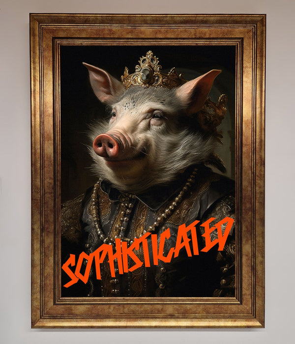 Sophisticated Pig Framed Wall Art - Hi Society