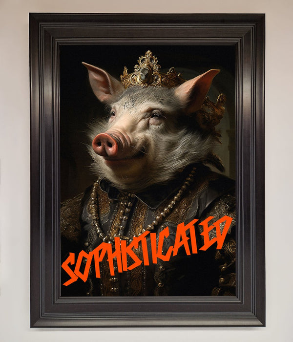 Sophisticated Pig Framed Wall Art - Hi Society
